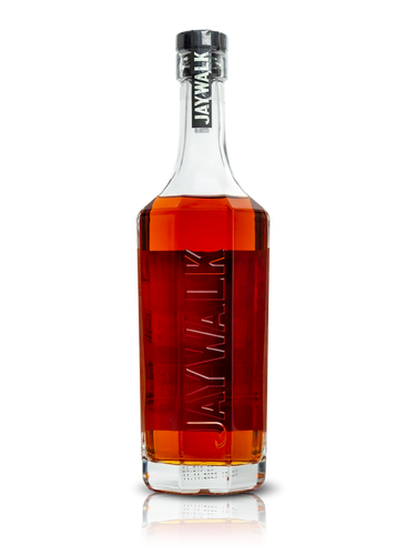 Jaywalk Straight Rye Whiskey Raised Bottle Detail